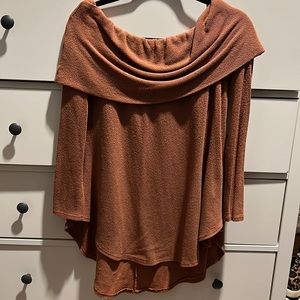 Copper off the shoulder long sleeve